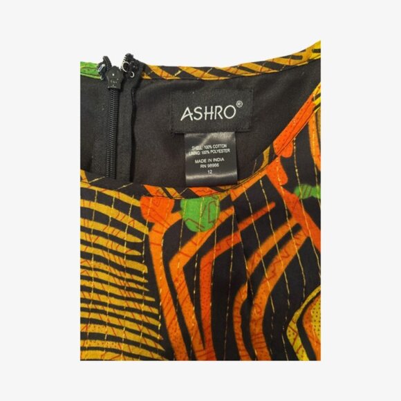 Ashro Afrocentric "Emilie" Midi Dress Size 12 - Picture 8 of 8